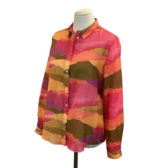 NWT Sezane S Podgurska Made in Portugal Blouse Button Up - Picture 3 of 11